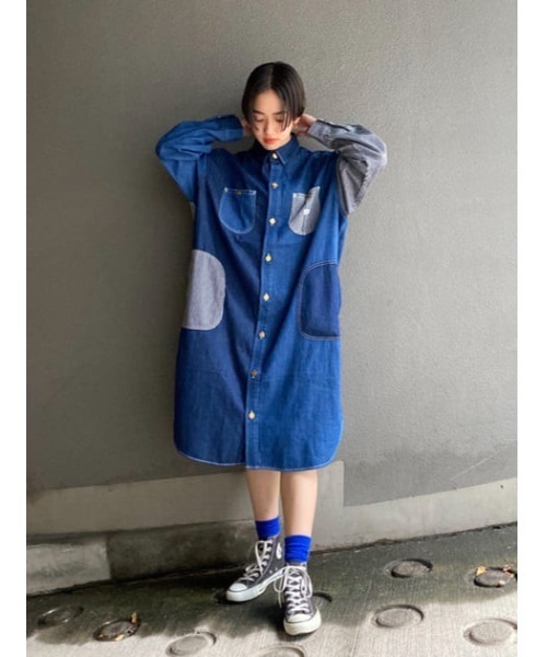 39 割引free レディース Mサイズ相当 ブルー限定版 ワンピース シャツワンピース Lee Rcs デニムシャツワンピース ワンピース チュニック レディースファッション ファッションfree レディース Mサイズ相当 ブルー Www Vel Rayproductsusa Com