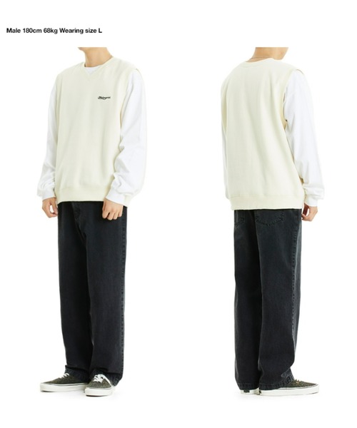 ベスト ジレ 「mahagrid/マハグリッド」SCRIPT LOGO SWEAT VEST/スクリプトロゴ スウェットベスト レディース メンズ MAHAGRID ベスト ジレ 「mahagrid/マハグリッド」SCRIPT LOGO