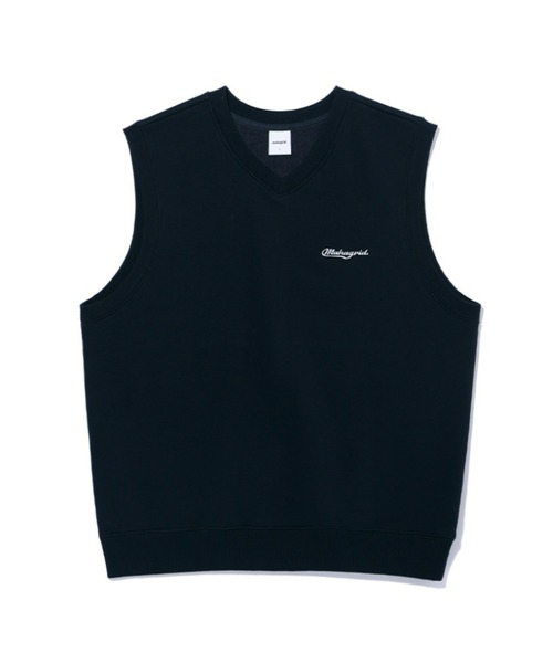 ベスト ジレ 「mahagrid/マハグリッド」SCRIPT LOGO SWEAT VEST/スクリプトロゴ スウェットベスト レディース メンズ MAHAGRID ベスト ジレ 「mahagrid/マハグリッド」SCRIPT LOGO