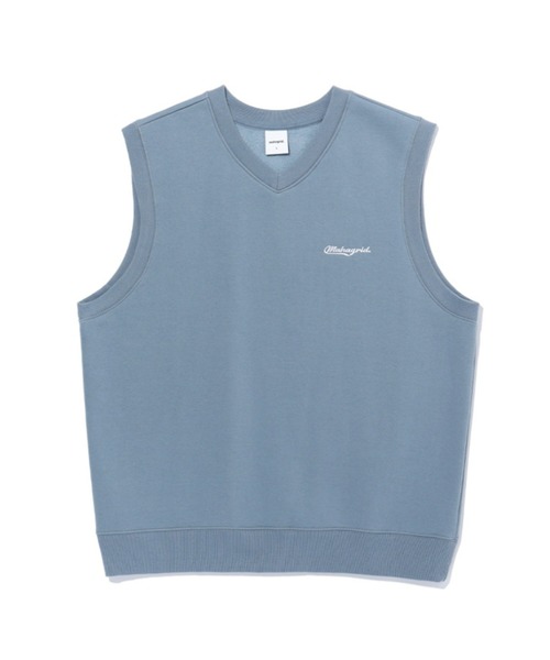 ベスト ジレ 「mahagrid/マハグリッド」SCRIPT LOGO SWEAT VEST/スクリプトロゴ スウェットベスト レディース メンズ MAHAGRID ベスト ジレ 「mahagrid/マハグリッド」SCRIPT LOGO