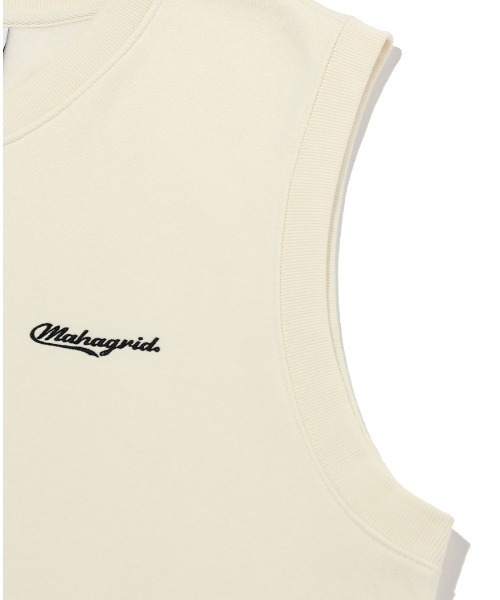ベスト ジレ 「mahagrid/マハグリッド」SCRIPT LOGO SWEAT VEST/スクリプトロゴ スウェットベスト レディース メンズ MAHAGRID ベスト ジレ 「mahagrid/マハグリッド」SCRIPT LOGO