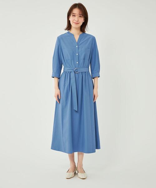 ワンピース ポケット スキッパー ベルト ワンピース ワンピース ポケット スキッパー ベルト green label