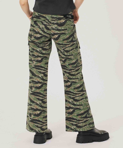 X-girl パンツ MILITARY FLARE PANTS レディース : ZOZOTOWN