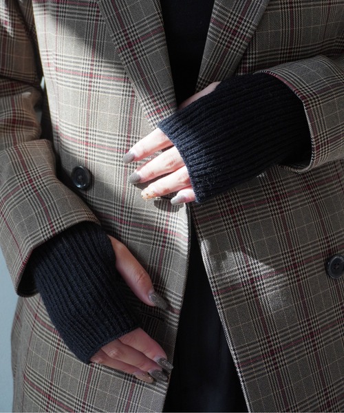 Port（ポート） アームカバー リブ ニット ショート アームウォーマー