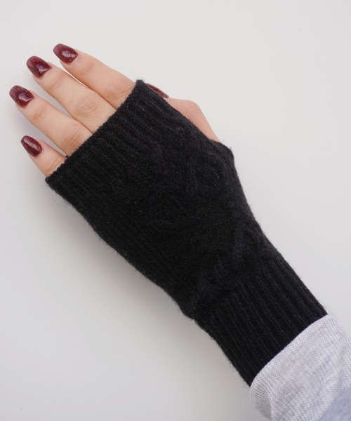 Port（ポート） アームカバー リブ ニット ショート アームウォーマー