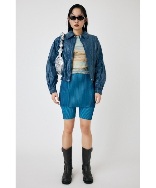 MOUSSY ジャケットコート MOUSSY コート アウター SHEER CARDBOARD ZIP UP フーディ