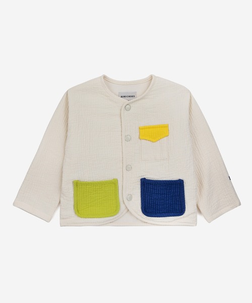 BOBO CHOSES ノーカラージャケット アウター Baby Color Block