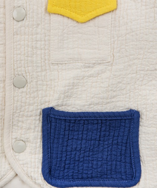 BOBO CHOSES ノーカラージャケット アウター Baby Color Block