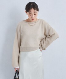 green label relaxing ニット メッシュ クロップド 2WAY プル