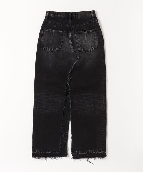 スカート デニム レディース WASHED DENIM RIPPED LONG SKIRT｜zozo｜07