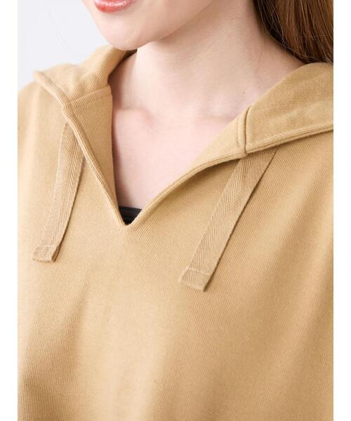 【美品】BluBreスキッパーBrown XL AMERICAN HOLIC tシャツ スキッパーフード裏毛プルオーバー