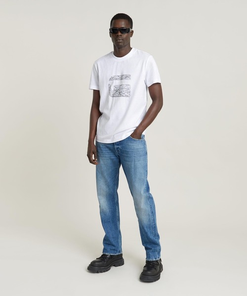 送料込★G-Star★Stitch Burger 半袖Tシャツ G-STAR RAW tシャツ STITCH BURGER T-SHIRT/ステッチデザイン