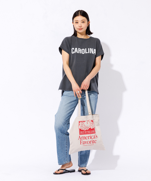 tシャツ 「MICA＆DEAL × STAR＆STRIPE」CAROLINA ロゴTシャツ レディース STAR&STRIPE tシャツ 「MICA＆DEAL × STAR＆STRIPE」CAROLINA