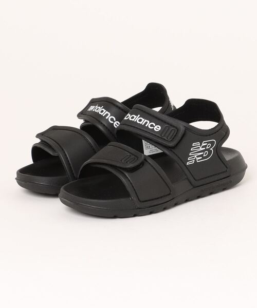 プ*い様 未使用品 New Balance ブラック スリッポンサンダル New Balance サンダル 「New Balance」SYFSP キッズ 子供 男の子