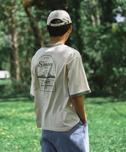 カットソー S'more diner ringer T-shirt gry S'more tシャツ diner ringer T-shirt レディース メンズ