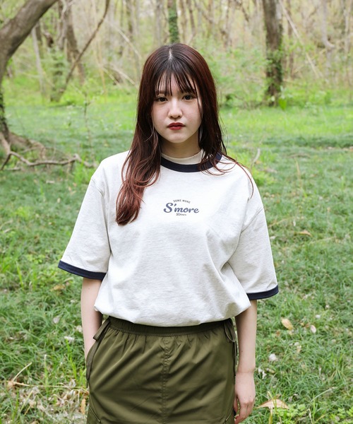 カットソー S'more diner ringer T-shirt gry S'more tシャツ diner ringer T-shirt レディース メンズ