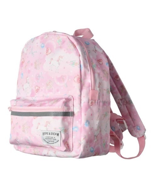 Kids Foret リュック 恐竜・ユニコーン総柄撥水機能付きリュック