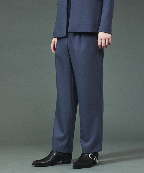 5351 POUR LES HOMMES バーズアイセットアップNAVY裾未処理 5351 POUR LES HOMMES ワイドパンツ スラックス 「セットアップ対応