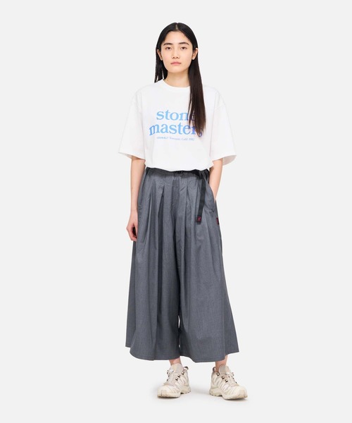 美品　グラミチ　ニコアンド別注　タックフレアパンツ　リネンコットン　Ｍ　黒 GRAMICCI パンツ 「日本限定」STRETCH GABARDINE FLARE PANT
