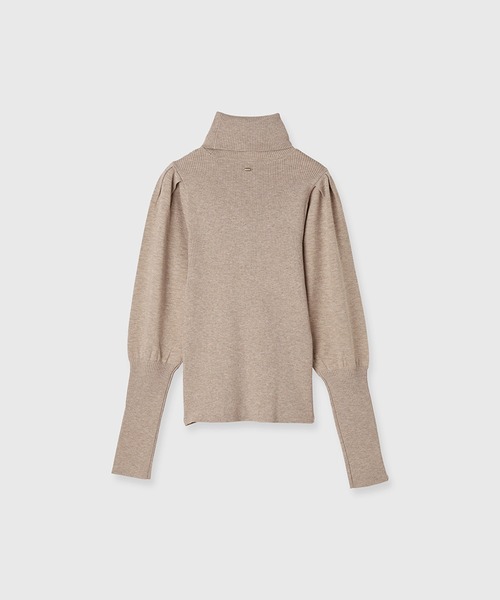 anuans ニット セーター カシミヤブレンドパフスリーブ