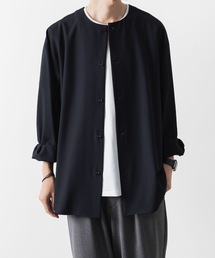 シャツ 2/90 ウール トロピカル カラーレス L/Sシャツ / 2/90 WO TROPICAL COLLARLESS L/S SHIRT メンズ｜ZOZOTOWN Yahoo!店