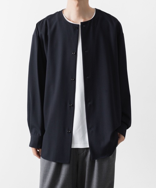 Ma deshabille ブラックウール長袖シャツ Ma deshabille ブラックウール長袖シャツ ATTACHMENT シャツ 2/90