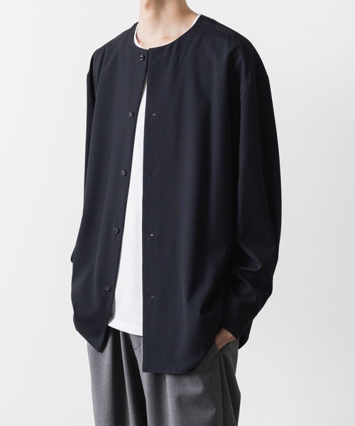 ATTACHMENT（アタッチメント） シャツ 2/90 ウール トロピカル カラー