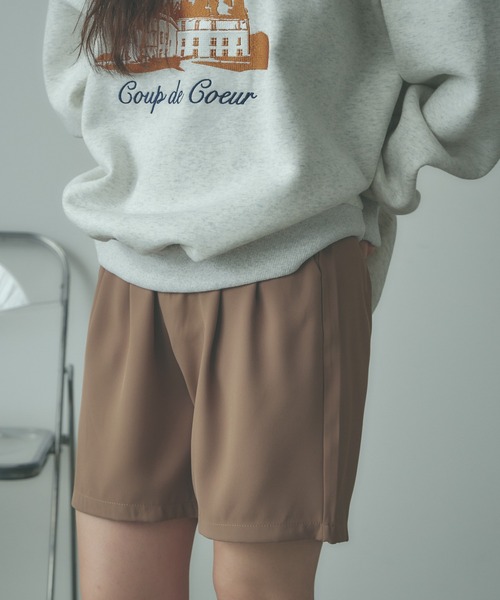 BLANK（ブランク） スラックス パンツ Tuck half pants / タック入り
