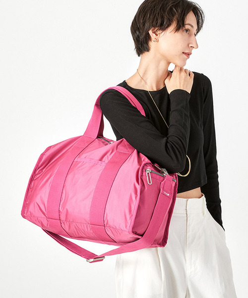 新品レスポートサック　ピンク色ボストンバッグ LeSportsac ボストンバッグ ESSENTIAL MEDIUM DUFFLE ブライト