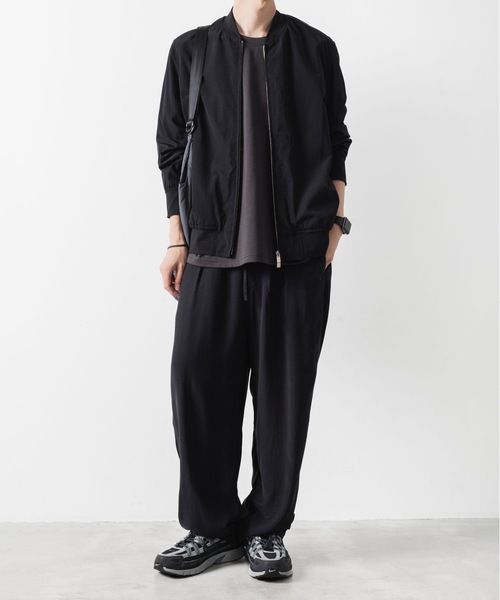 【関税込み】ATTACHMENT パープル ダブルフェイス 長袖Tシャツ OMNES】リップルダブルフェイス 長袖Tシャツ【7123-5406】