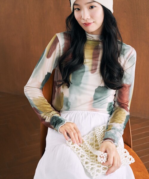 タグ付未使用★COSMIC WONDER★Old floral リネンTシャツ ワンフォークロージング 1111clothing ◇水彩画風 フラワー
