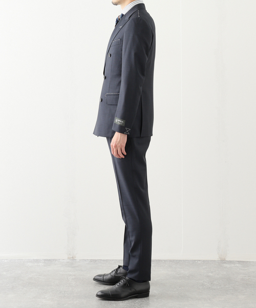 セレモニースーツ セットアップ D.OLIVER ダブルブレスト 6ボタン スーツ DORMEUIL メンズの画像