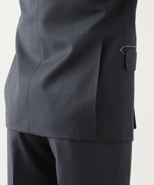 セレモニースーツ セットアップ D.OLIVER ダブルブレスト 6ボタン スーツ DORMEUIL メンズの画像