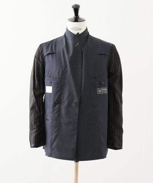 セレモニースーツ セットアップ D.OLIVER ダブルブレスト 6ボタン スーツ DORMEUIL メンズの画像