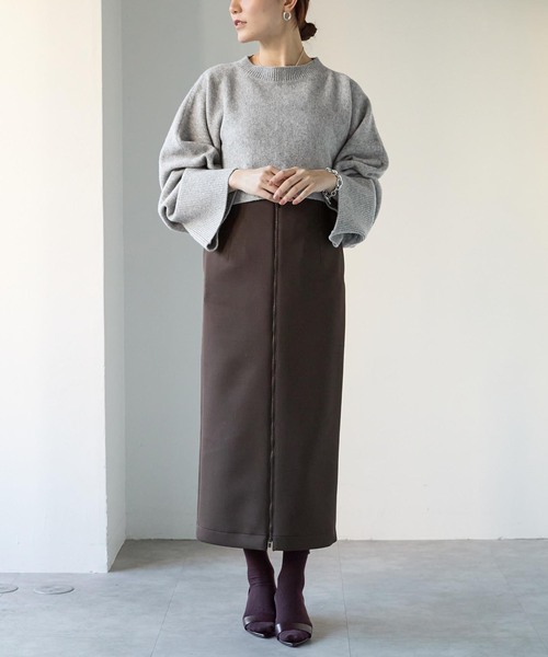 VERMEIL par iena  フロントZIPタイトスカート VERMEIL par iena スカート フロントZIPタイトスカート