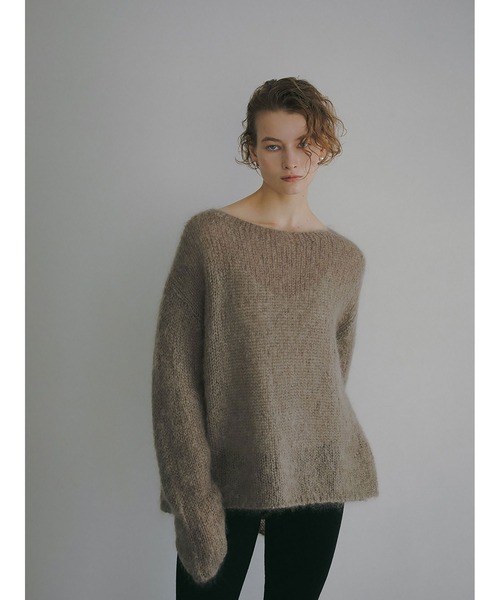 HER. ニット セーター モヘアメッシュプルオーバー レディース 