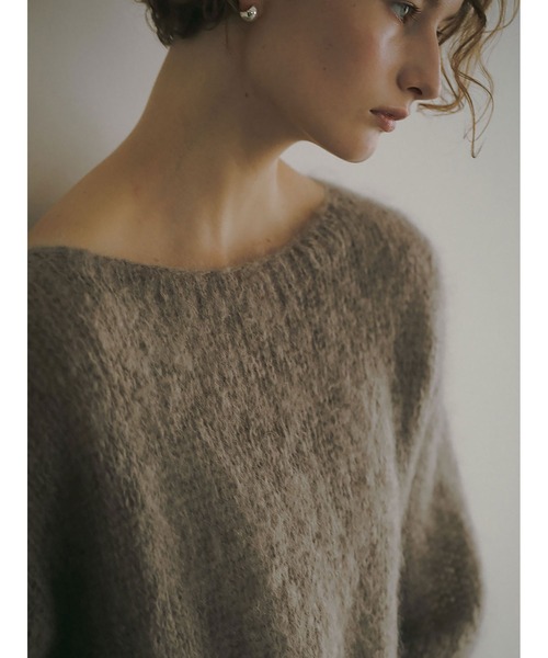 HER. ニット セーター モヘアメッシュプルオーバー レディース 