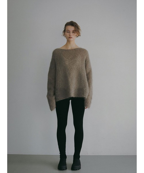 HER. ニット セーター モヘアメッシュプルオーバー レディース 