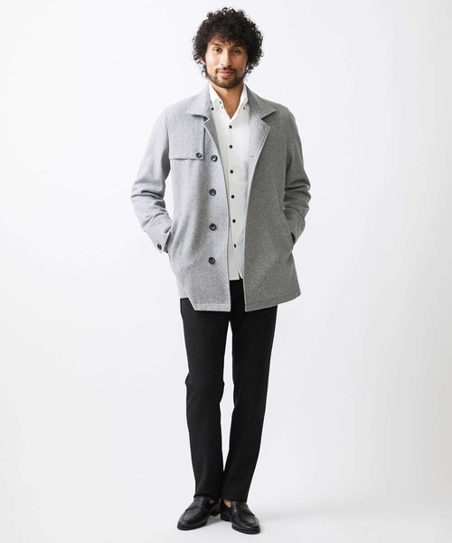 ★新品★MICHEL 　HOMME ウールコート MICHEL KLEIN HOMME（ミッシェルクラン オム） ステンカラーコート