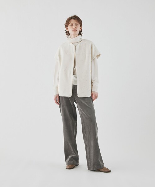 ベスト ジレ パウダースノー クルーネックベスト レディース GALERIE VIE ベスト ジレ パウダースノー クルーネックベスト