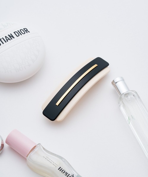 ヘアクリップ 「ROSEMATIC」バレッタ　ツートンカラーの画像
