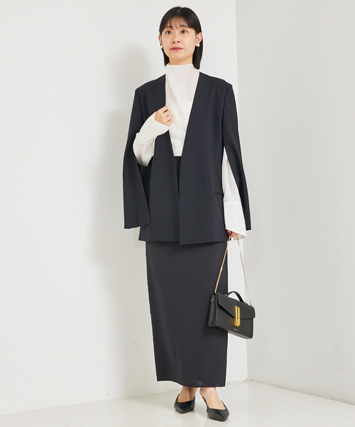 Katie ケイティ レザー ジャケット ノーカラー Katie ケイティ レザー ジャケット ノーカラー