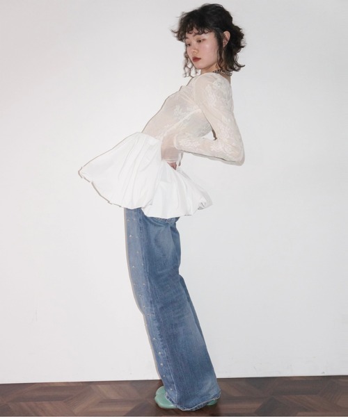 musubore tシャツ layerd lace tops / レイヤードレーストップス