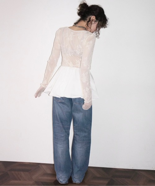musubore tシャツ layerd lace tops / レイヤードレーストップス