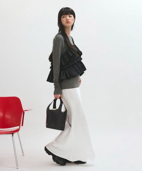 ADAM ET ROPE'（アダムエロペ） ベスト ジレ フリルベストセットロンT