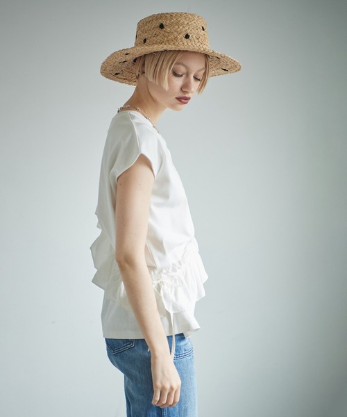 ROSE BUD tシャツ 2WAYフリルドッキングカットソー レディース