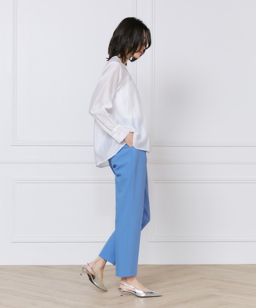 パンツ 美脚テーパードパンツ レディースの画像
