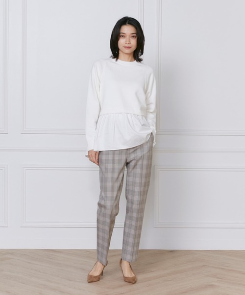 INED（イネド） パンツ 美脚テーパードパンツ レディース : ZOZOTOWN