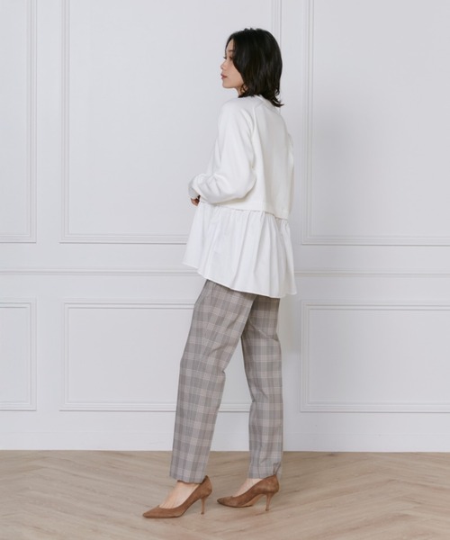 INED（イネド） パンツ 美脚テーパードパンツ レディース : ZOZOTOWN