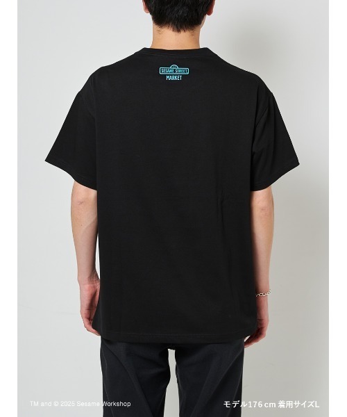 セサミストリートクッキーモンスターJUST NOM NOM TシャツブラックXL SESAME STREET（セサミストリート） tシャツ 半袖 「UNISEX」クッキー